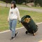 Green Garden Leaf Collector Caddy Tool Bag Holder with Hand Scoop Collapsible Trash Can
